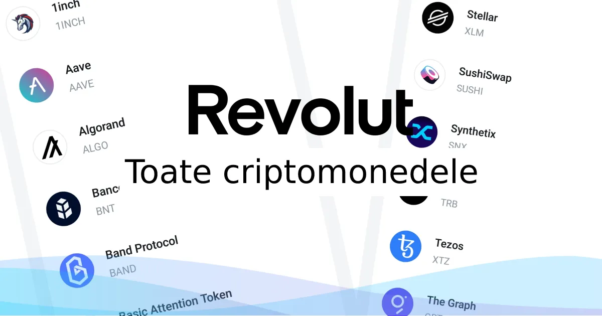 Lista criptomonede Revolut